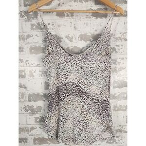Vestitch Animal Print Cami Top Sleeveless Cowl Neck‎ Casual Cute Size S